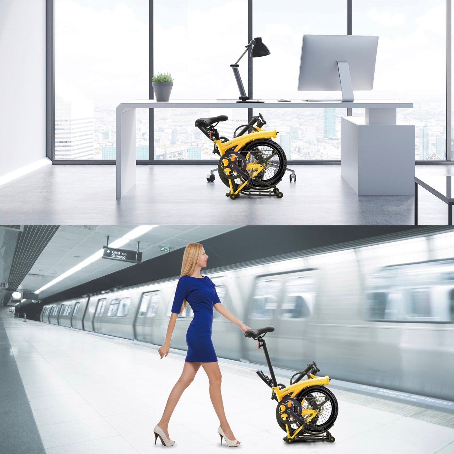 KOOFOLDY ALPS E-bike3 TRI-Folding 3 Gear (Yellow)