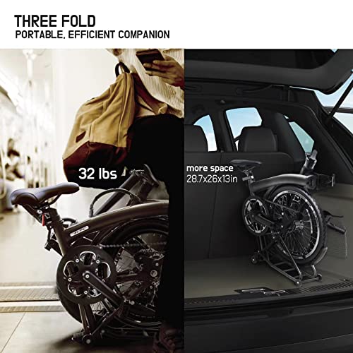 KOOFOLDY ALPS E-bike3 TRI-Folding 3 Gear (Black)