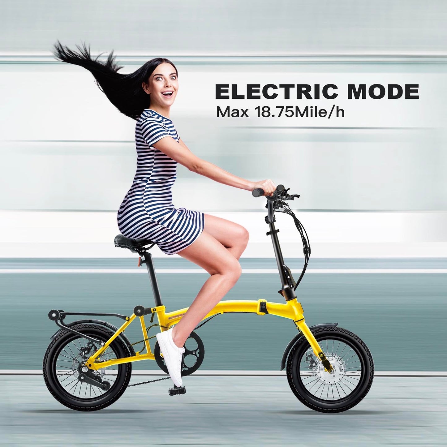 KOOFOLDY ALPS E-bike3 TRI-Folding 3 Gear (Yellow)