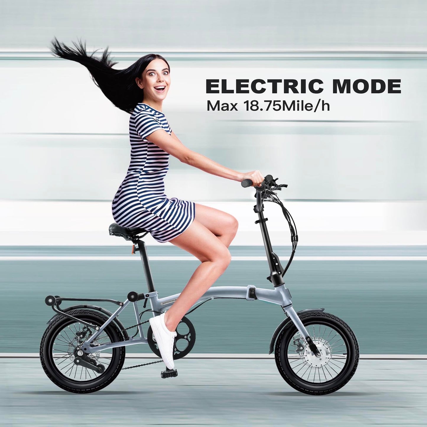 KOOFOLDY ALPS E-bike3 TRI-Folding 3 Gear (Silver)