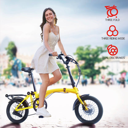 KOOFOLDY ALPS  E-bike3 TRI-Folding 3 Gear (Yellow)