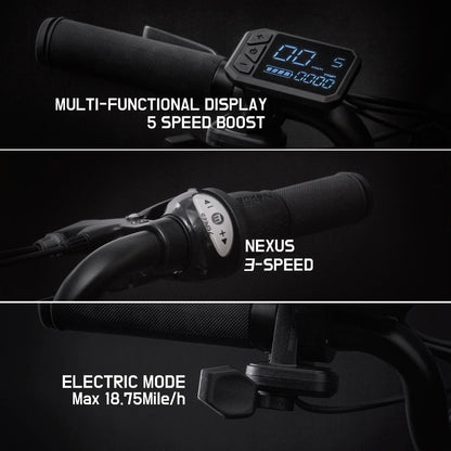 KOOFOLDY ALPS  E-bike3 TRI-Folding 3 Gear (Black)