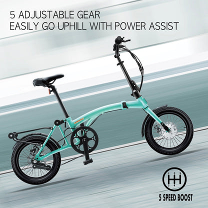 KOOFOLDY ALPS 3 E-bike TRI-Folding 3 Gear (Ice Blue)