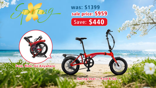 KOOFOLDY ALPS 3 E-bike TRI-Folding 3 Gear (Red)