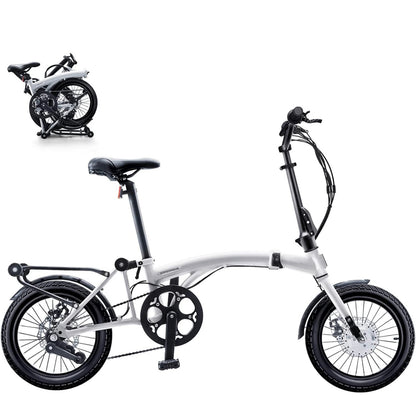 (Open Box-Like New) KOOFOLDY ALPS 3  E-bike TRI-Folding 3 Gear (White)